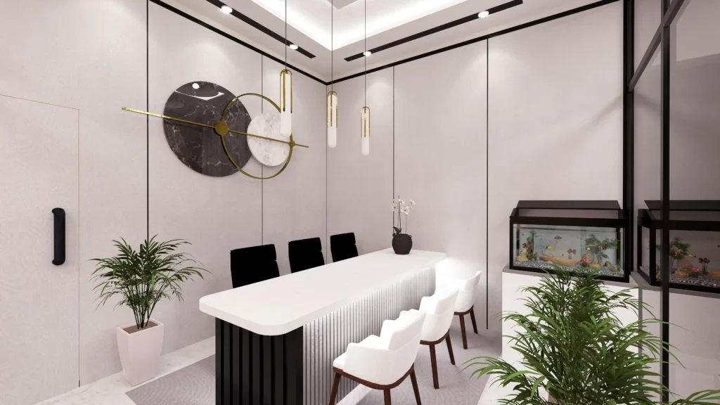 Modern residential interior design project completed by The Core Arch.